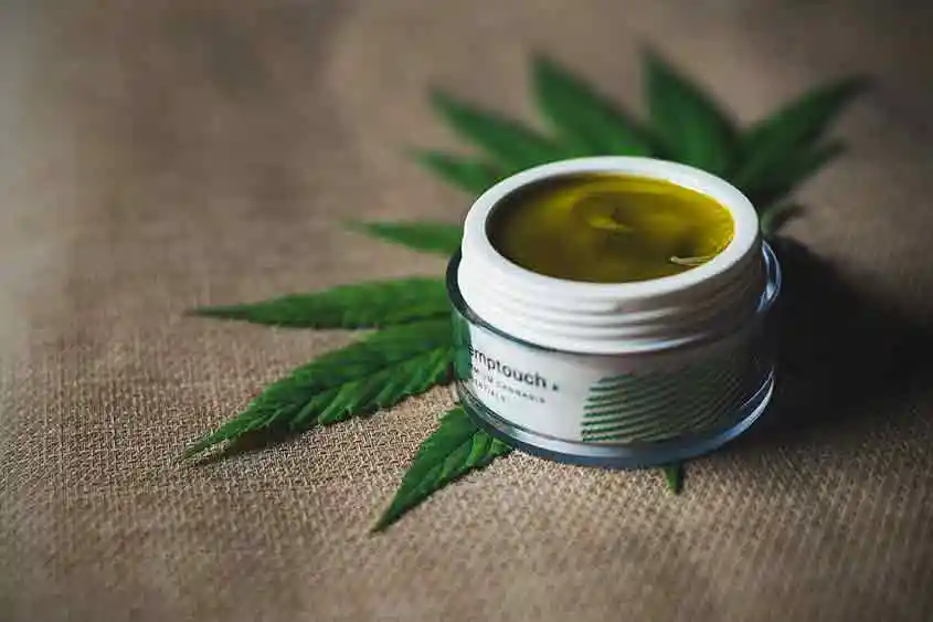 Topical product and a cannabis leaf