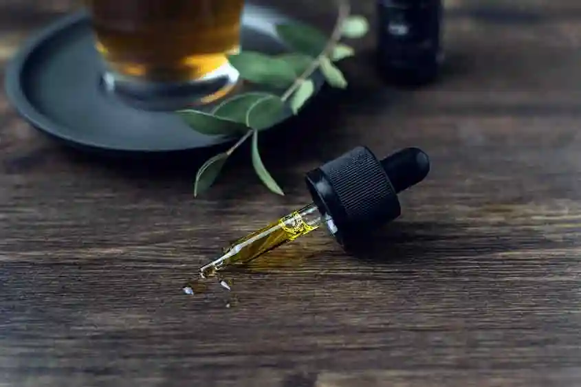 a CBD oil dropper