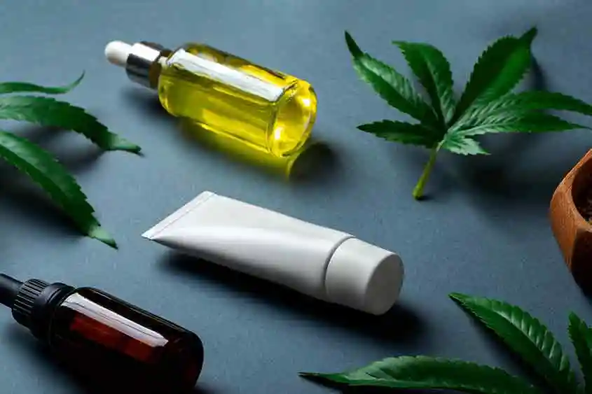 Cannabis leaves, a topical cream and tinctures.