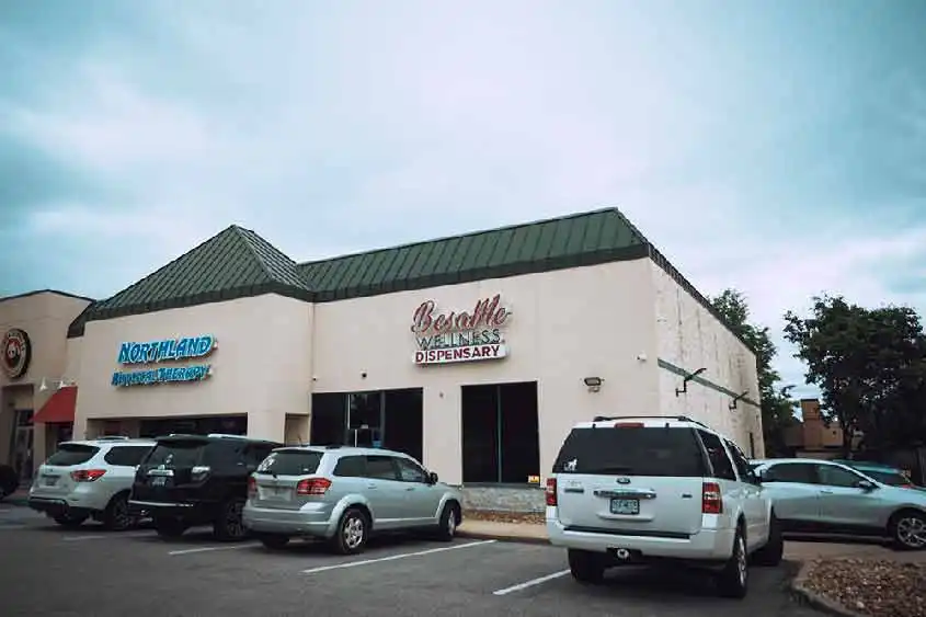 Exterior view of a BesaMe Wellness Dispensary.