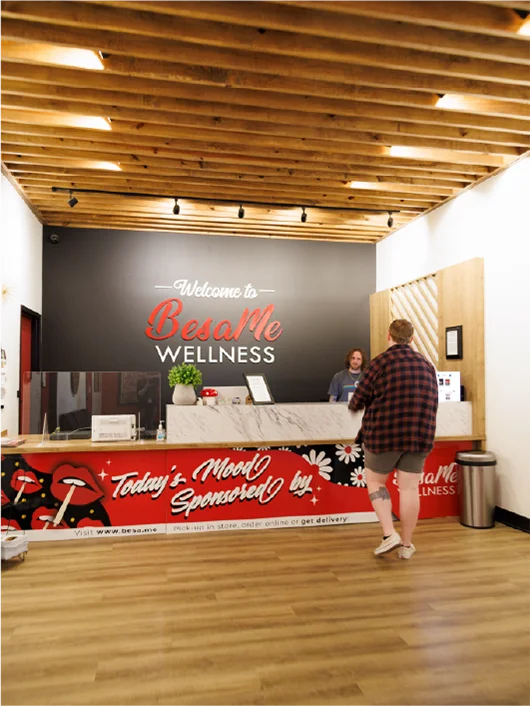 Interior of BesaMe Cannabis Dispensary